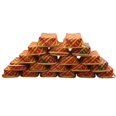 Square Basket  8 Inch With Hangle Pack Of 20