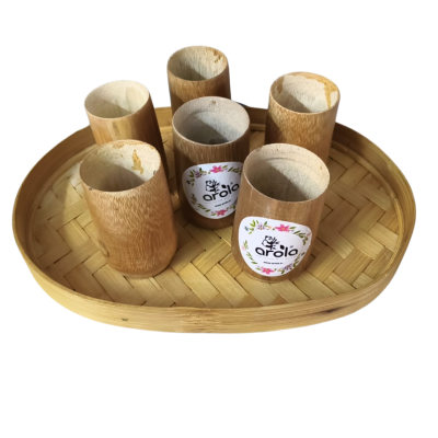 Cup set (3 inch)-6 + Serving Tray
