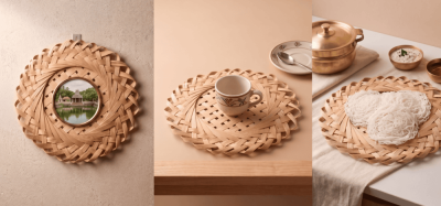 Bamboo Idiyapam Plate