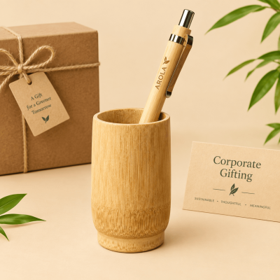 BAMBOO PEN & DESK HOLDER – CORPORATE GIFTING