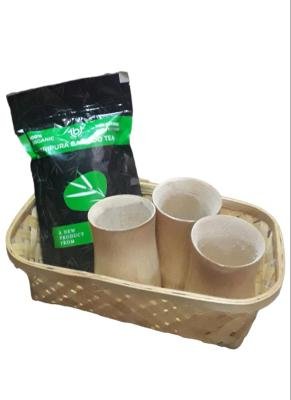 Bamboo Gift Pack Set ( 3 Bamboo Cups, 1 Bamboo Leaf Tea, 1 Bambo