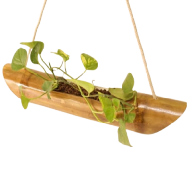 Bamboo Hanging Planter