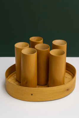 Cup set (3 inch)-6 + Serving Tray